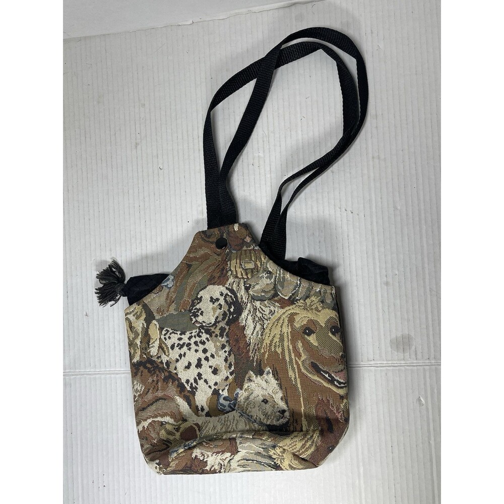 Danny K Beverly Hills USA Tapestry Convertible Bag Backpack Puppy Dogs Tapestry